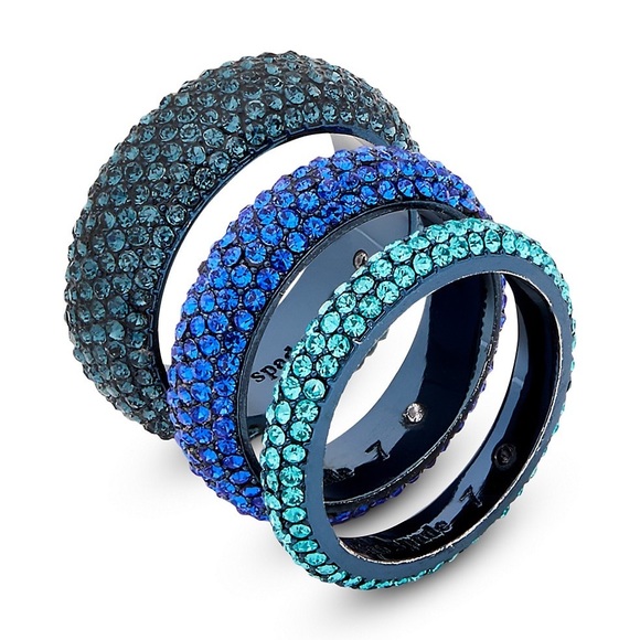 kate spade new york Plated Metal & Cubic Zirconia 3-Piece Ring Set sz 7 NWT 128$ - Picture 2 of 5